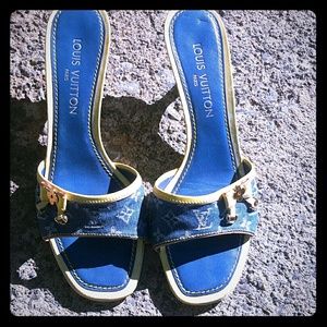 Louis Vuitton denim  size 40 sandals